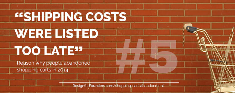 Shipping costs were listed too late