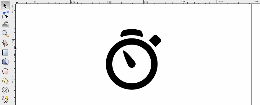 modify an icon with path tool in inkscape