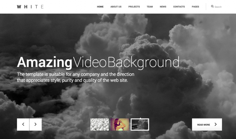 html template white