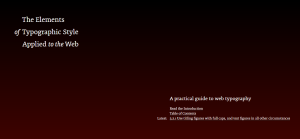 The Elements of Typographic Style Applied to the Web – a practical guide to web typography