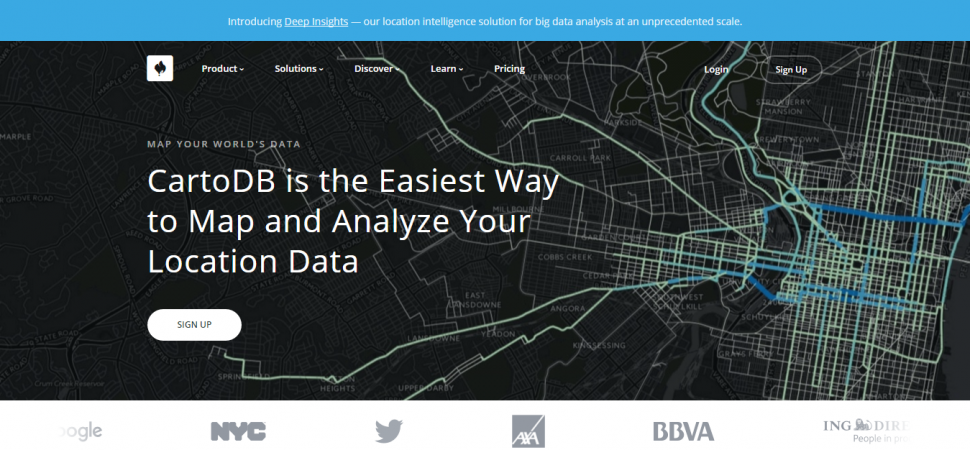 CartoDB, webpage, city, location, map, traffic