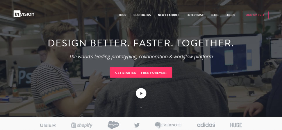 InVision, webpage, computers, people