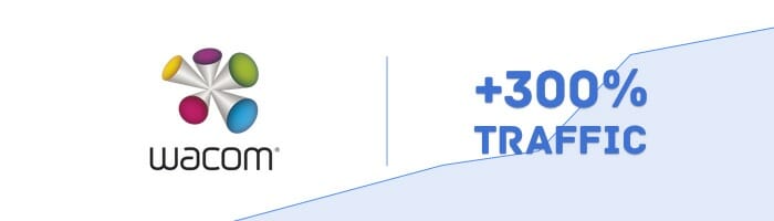 Wacom business growth with design (300% increase in traffic)
