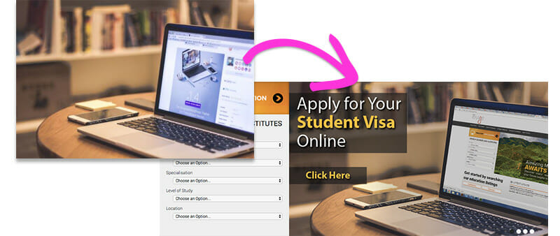 This website is using a common stock photo from Pixabay, but with a twist.
