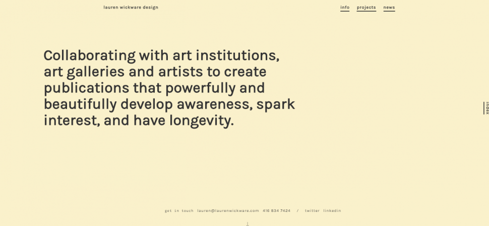 Lauren Wickware Design, website design inspiration