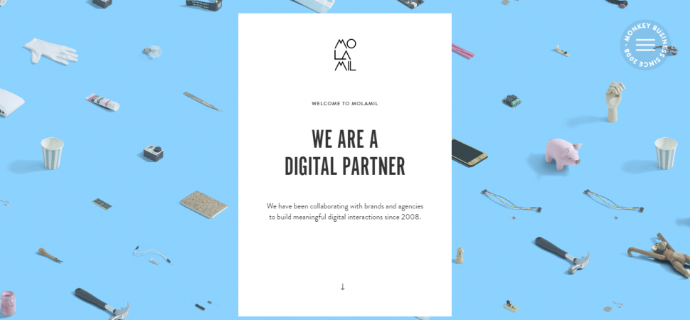 Molamil, website design inspiration