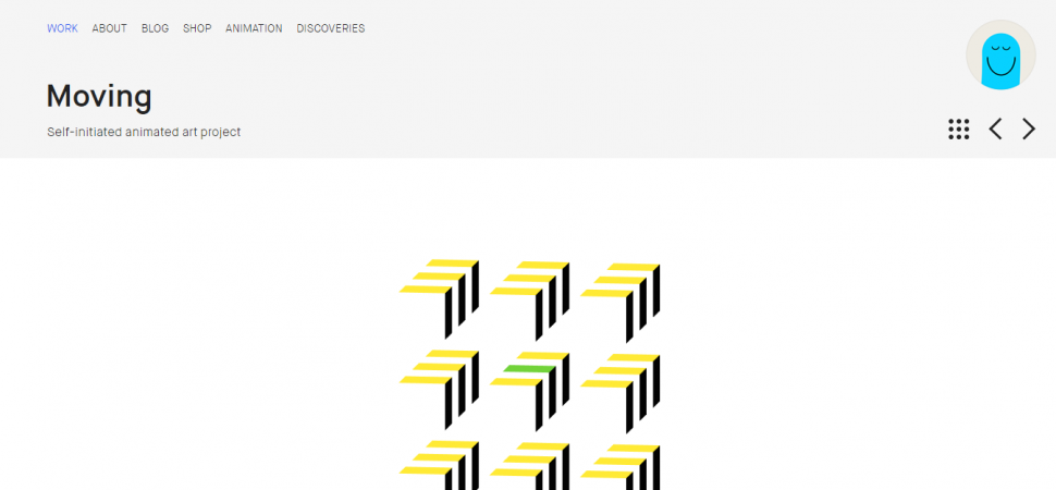 Moving, Future fabric, website design inspiration