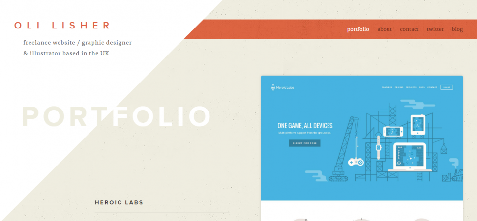 Oli Lisher, designer portfolio