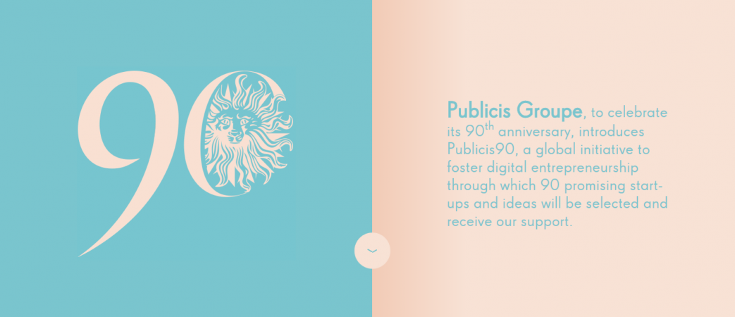 Publicis90, website design inspiration