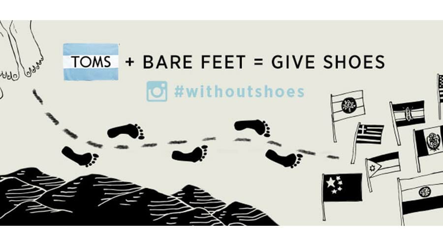 Toms, social media marketing graphics