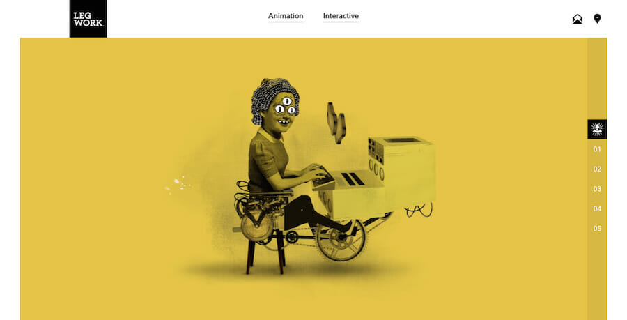 Legwork Studio, website design inspiration