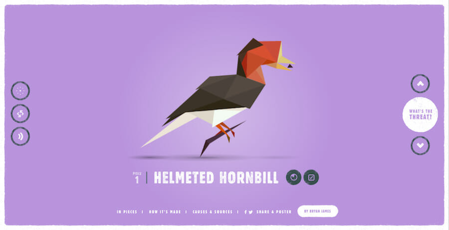 In Pieces, website design inspiration