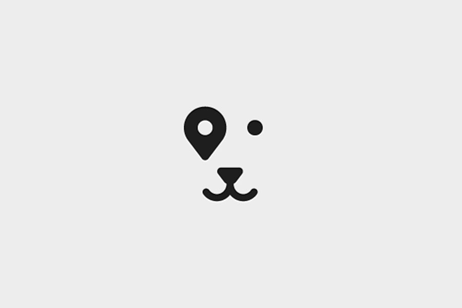 Pin dog, logo design inspiration