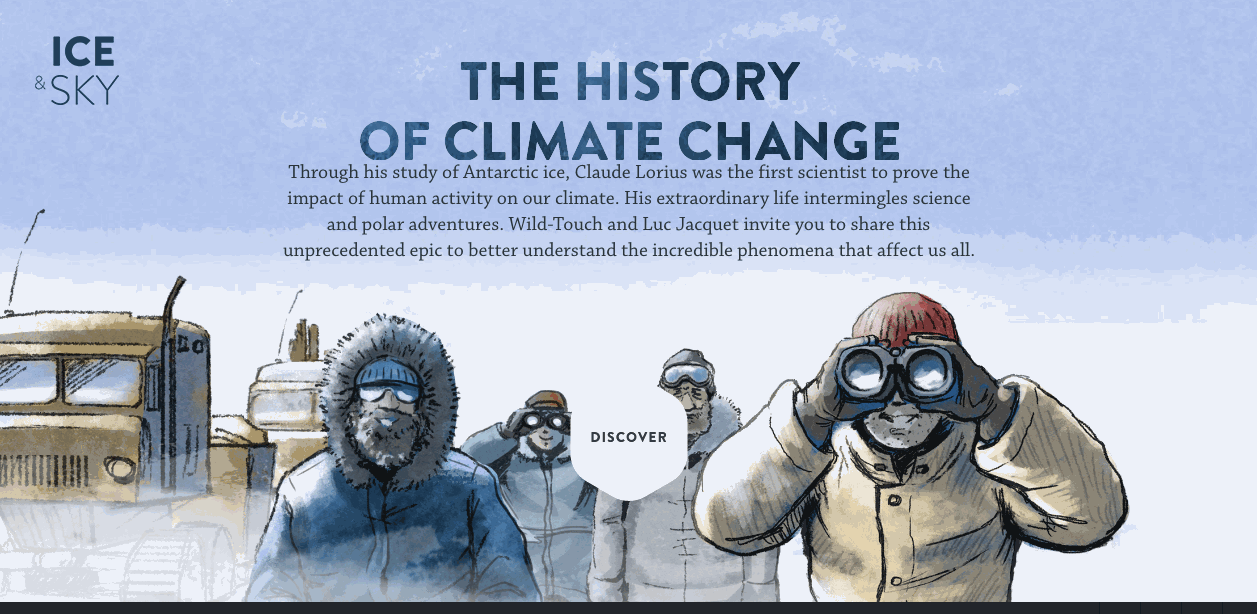 Ice and Sky, website design inspiration