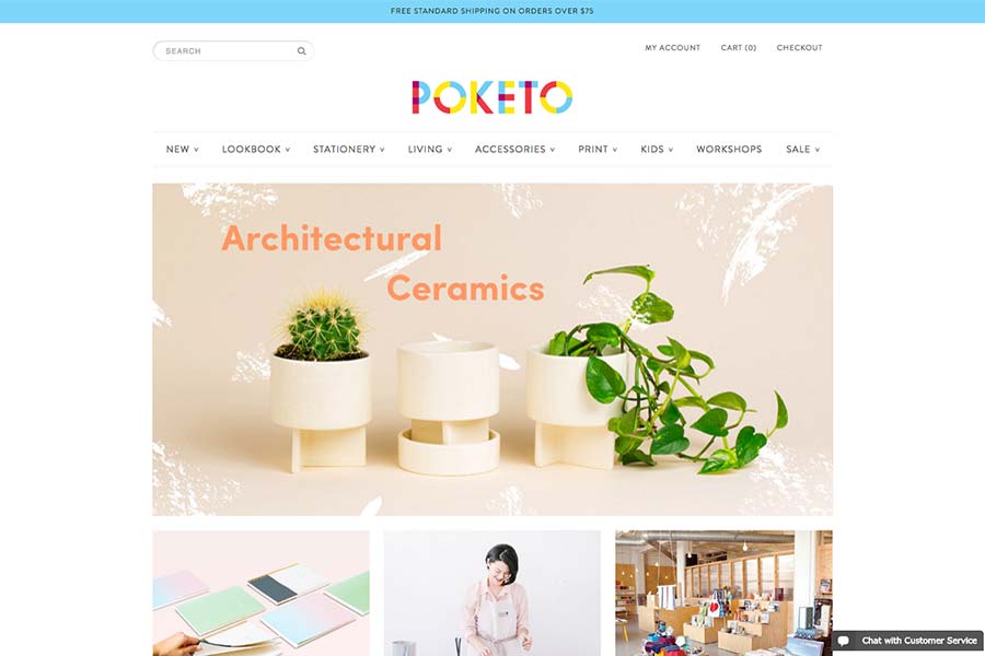 Poketo, ecommerce site design inspiration