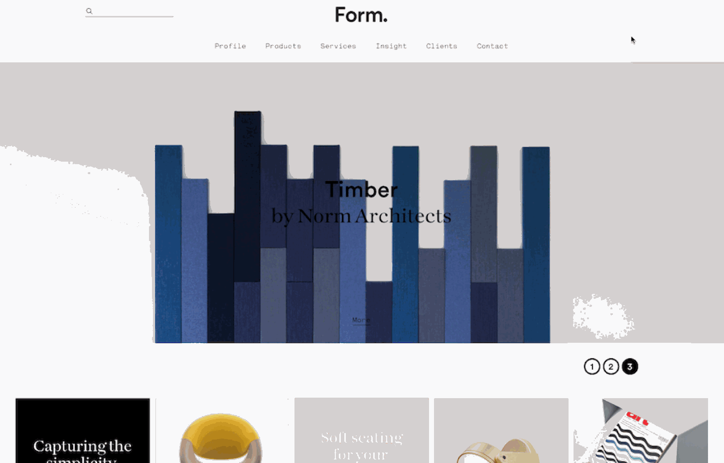 Form., ecommerce site design inspiration