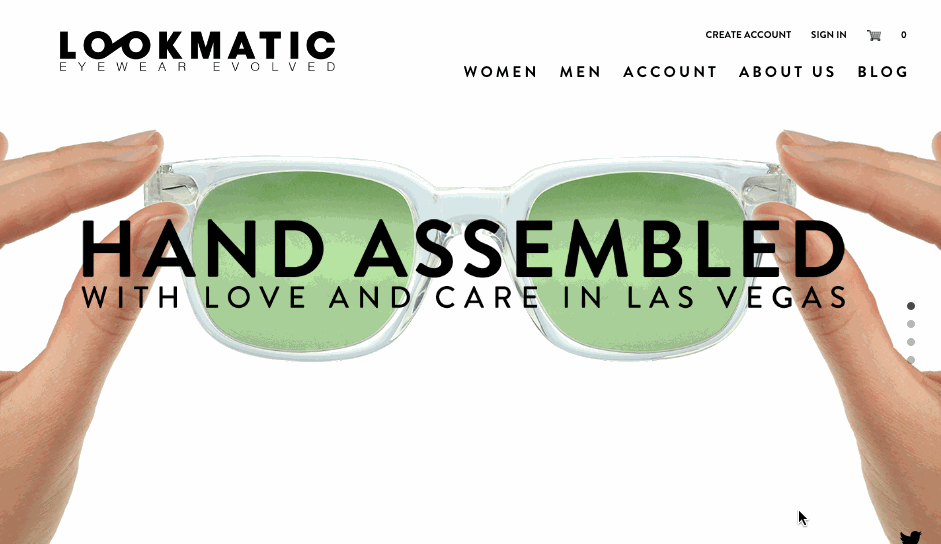 Lookmatic, ecommerce site design inspiration